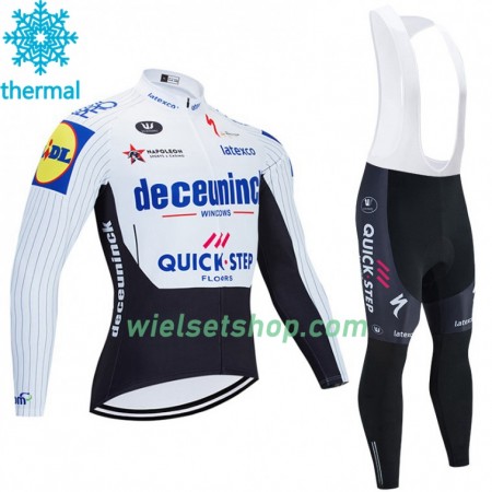Fietskleding (Fietsshirt Lange Mouw + Lange Koersbroek) 2020 Deceuninck-Quick-Step N004 Winter Thermal Fleece